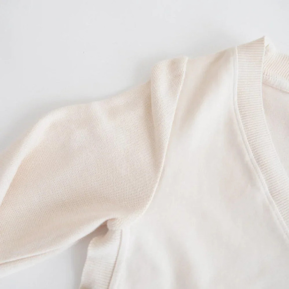 Anthropologie Saturday Sunday Cream V-Neck Side Button Asymmetrical Sweater XS - Picture 11 of 14
